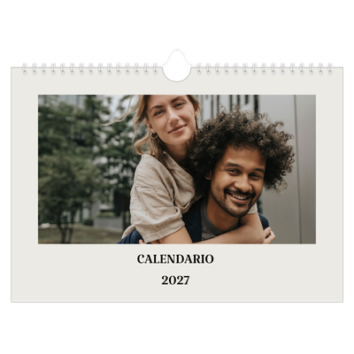 Calendario fotografico A4 — Avorio semplice [copertina]