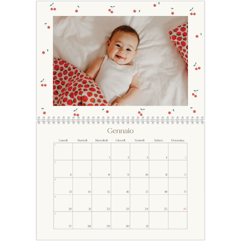 Calendario A4 Doppio — Ciliegie