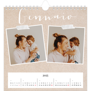 Calendario Fotografico Quadrato — Calendario di ritagli