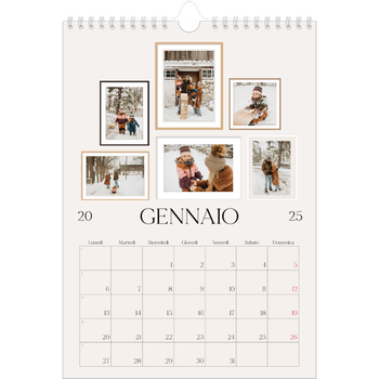 Calendario personalizzato A4 — Galleria fotografica a parete