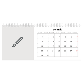 Calendario Fotografico da Tavolo — Disegna il tuo prodotto