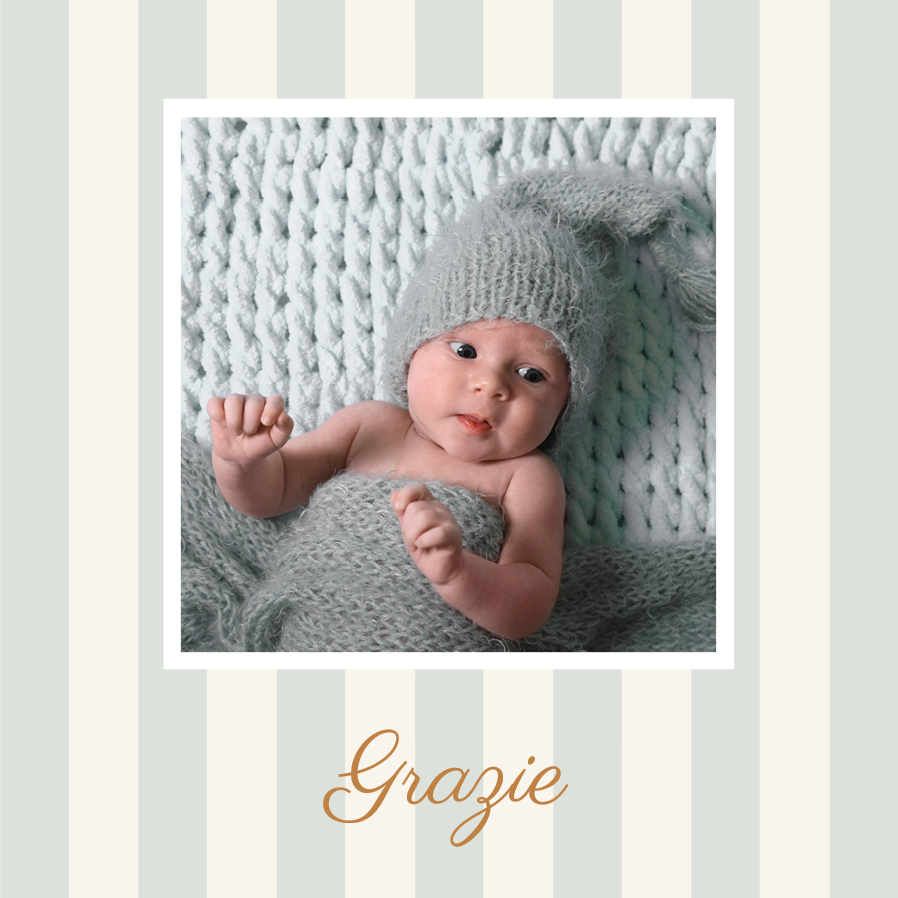 Biglietti di ringraziamento — Scrittura e strisce