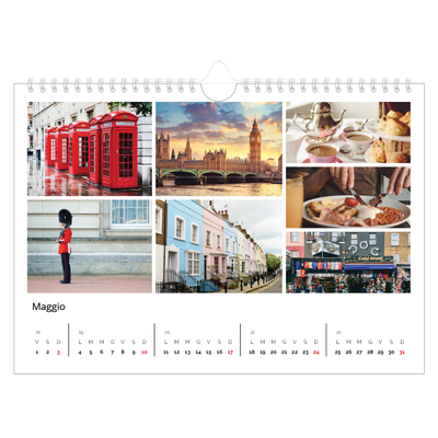 Calendario fotografico A4 — Struttura [copertina]