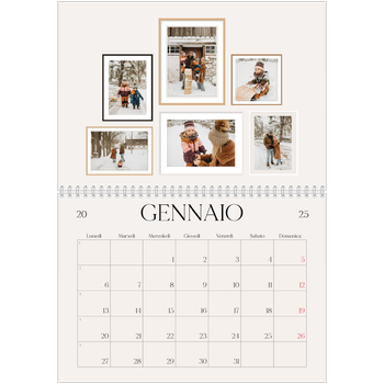 Calendario A4 Doppio — Galleria fotografica a parete