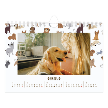 Calendario Fotografico A5 Orizzontale — Cucciolo giocherellone