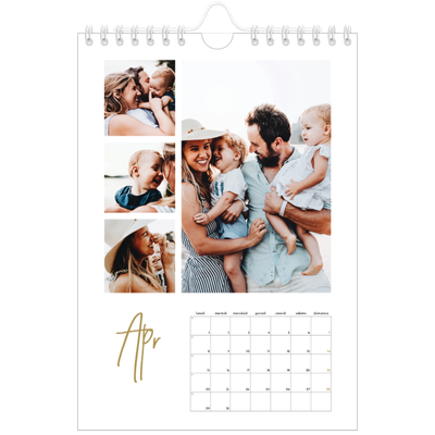 Calendario fotografico A5 — Testo scarabocchiato [Aprile]