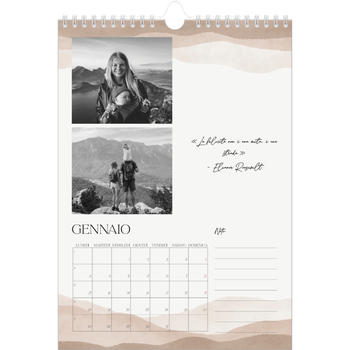 Calendario personalizzato A4 — Citazioni
