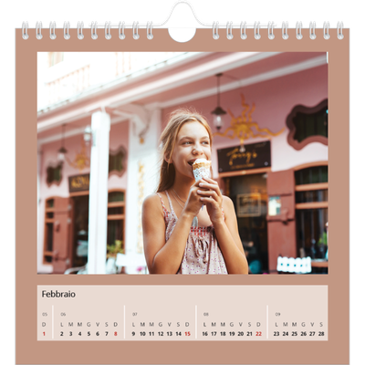 Calendari quadrati — Colori della terra [Febbraio]