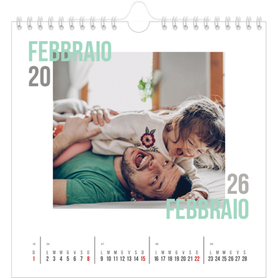 Calendari quadrati — Tipo di coppia [Febbraio]
