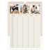 Calendario famiglia A3 verticale — Calendario cornici color terra - Famiglia di 4 [Marzo]