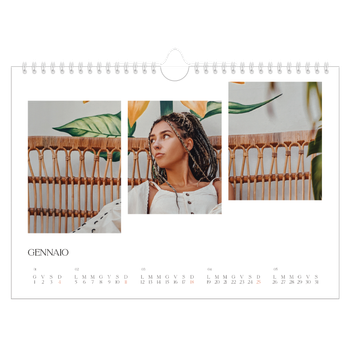 Calendario Fotografico A4 Orizzontale — Mosaici di viaggio