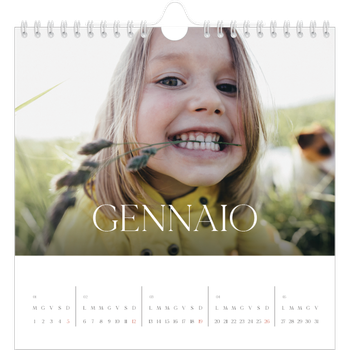 Calendario Fotografico Quadrato — Dodici grandi mesi