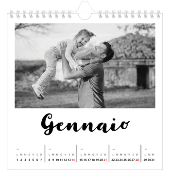 Calendario Fotografico Quadrato — Scritto a mano
