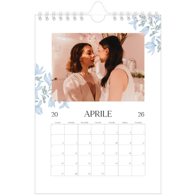 Calendario fotografico A5 — Floreale elegante [Aprile]
