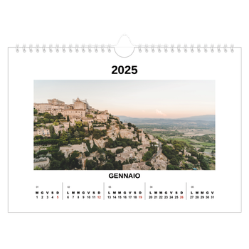 Calendario Fotografico A4 Orizzontale — Foto semplice