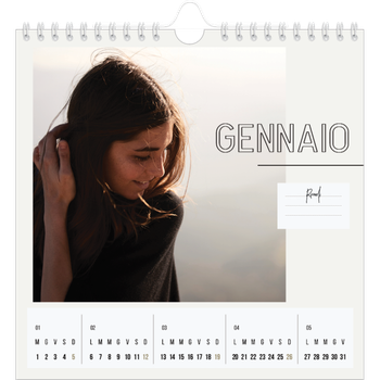 Calendario Fotografico Quadrato — Appunto a me stessa