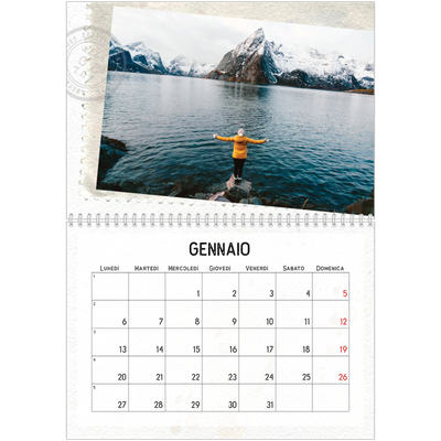 Calendario A4 Doppio — Parts unknown [Gennaio]