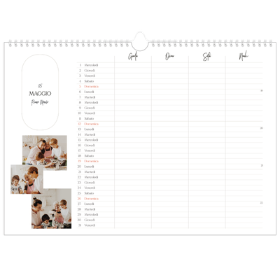 Calendario fotografico A3 — Fare programmi - Famiglia di 4 [copertina]