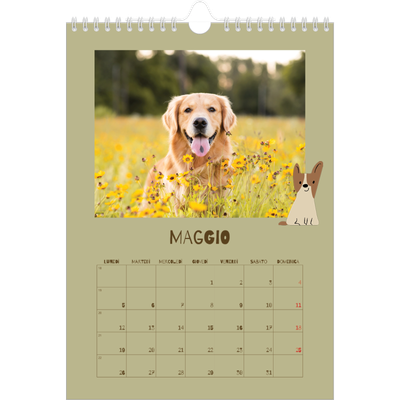 Calendario personalizzato A4 — Cucciolo giocherellone [copertina]