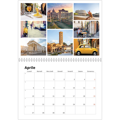 Calendario A4 Doppio — Struttura [Aprile]