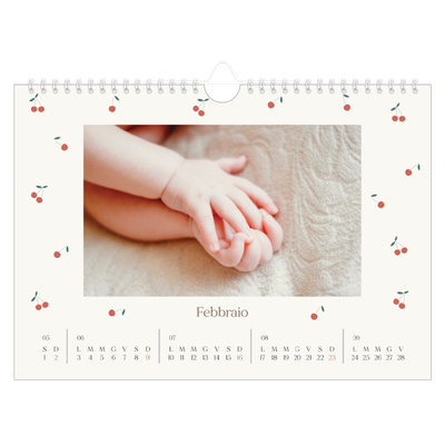 Calendario fotografico A4 — Ciliegie [Febbraio]