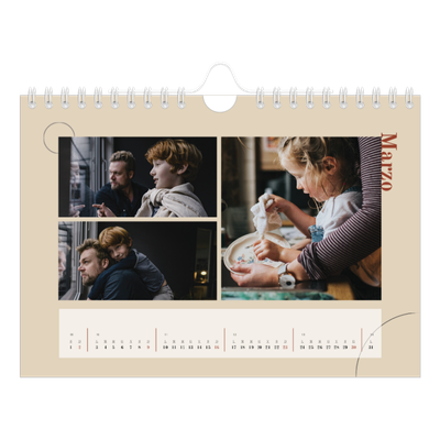 Calendario fotografico A5 — Testo asimmetrico [Marzo]