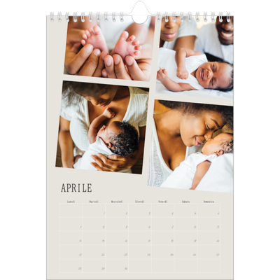 Calendario personalizzato A4 — Ricordi in movimento [Aprile]