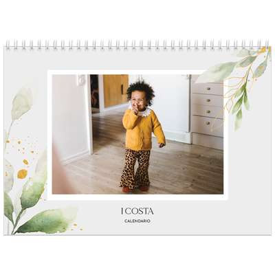 Calendario A4 Doppio — Spruzzo floreale [copertina]