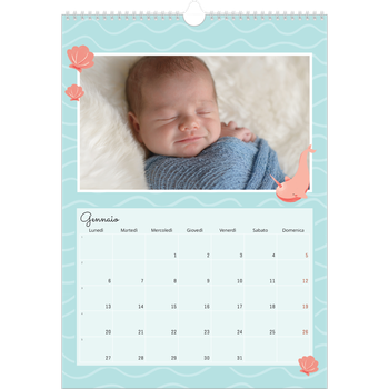 Calendario personalizzato A3 — Animali carini