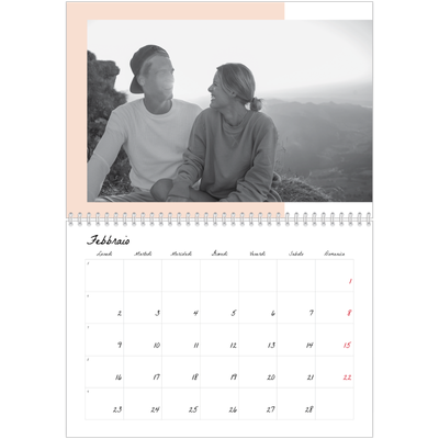 Calendario A4 Doppio — Schermate a colori [Febbraio]