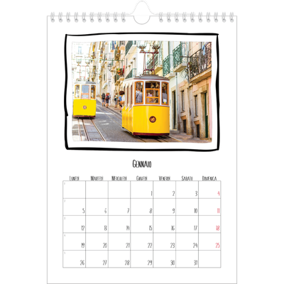 Calendario personalizzato A4 — Istantanee da album [Gennaio]