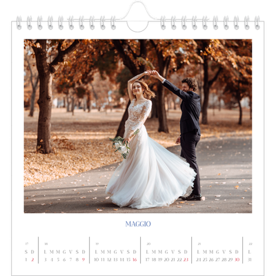 Calendari quadrati — Classico cobalto [Maggio]
