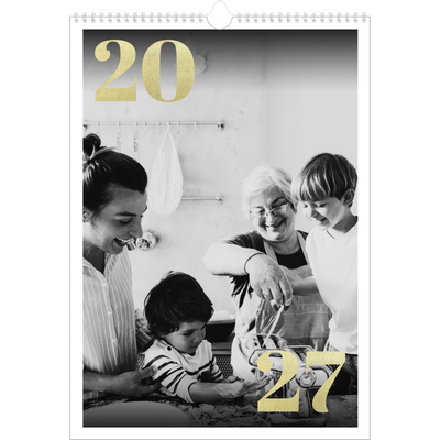 Calendario A3 verticale — Grandi numeri luccicanti [copertina]