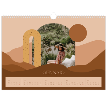 Calendario Fotografico A3 Orizzontale — Montagne
