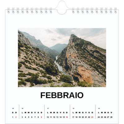 Calendari quadrati — Foto semplice [Febbraio]