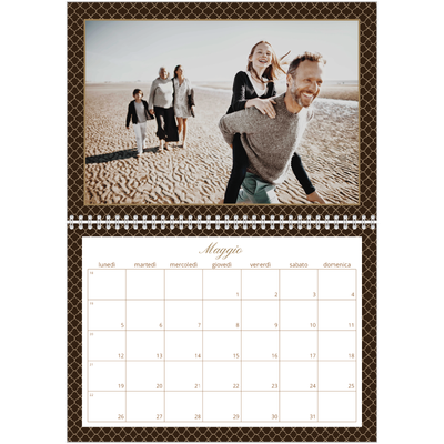 Calendario A4 Doppio — Monocromatico vintage [copertina]