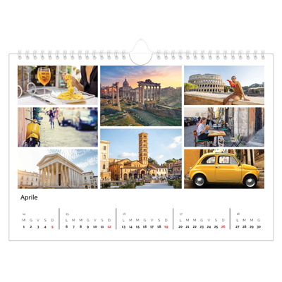 Calendario fotografico A4 — Struttura [Aprile]