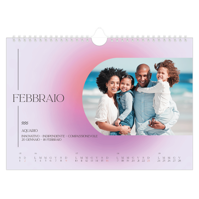 Calendario fotografico A4 — Sfumature astrologiche [Febbraio]