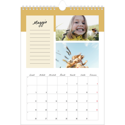 Calendario personalizzato A4 — Calendario delle cose da fare [copertina]