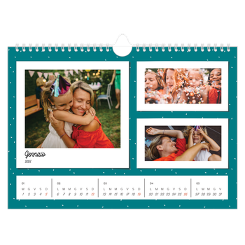 Calendario Fotografico A4 Orizzontale — Scatti pop di colore