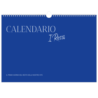 Calendario A3 orizzontale  — Classico cobalto [copertina]