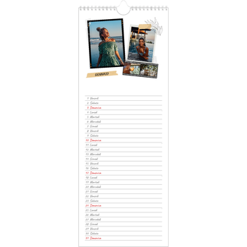 Calendario da cucina (15 x 40 cm) — Album ricordi con stile