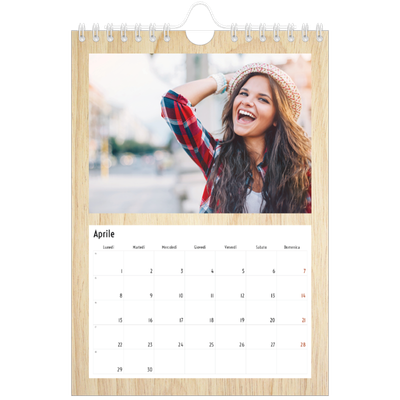 Calendario fotografico A5 — Legno [Aprile]