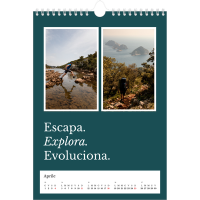 Calendario personalizzato A4 — Terra editoriale [Aprile]