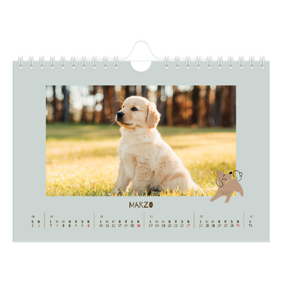 Calendario fotografico A5 — Cucciolo giocherellone [Marzo]