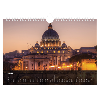 Calendario fotografico A4 — Complementi [Marzo]