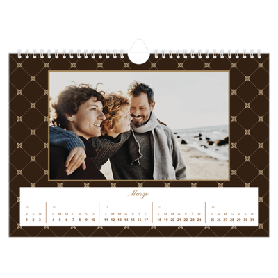 Calendario fotografico A4 — Monocromatico vintage [Marzo]