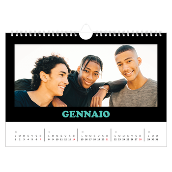Calendario Fotografico A4 Orizzontale — Tipo divertente