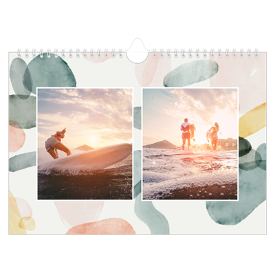 Calendario fotografico A4 — Punti ad acquerello [copertina]