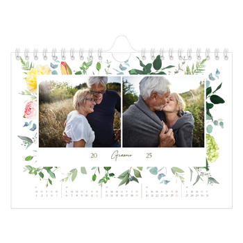 Calendario Fotografico A5 Orizzontale — Fiori tradizionali